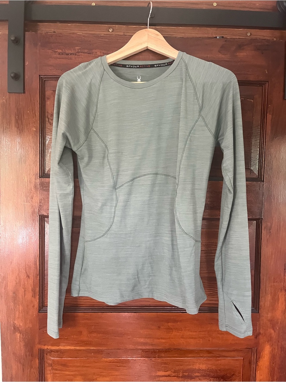 Spyder Women's Long Sleeve Active Top — Sage Green size S